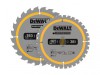 DEWALT DT90270 Construction Circular Saw Blade 2 Pack 165 x 20mm x 24T/36T