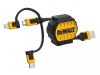 DEWALT 3-in-1 Retractable Cable 0.9m (3ft)