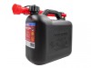 Faithfull Plastic FuelCanBlack 5 litre