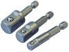 Faithfull Hex to Square Drive Adaptor Set of 3