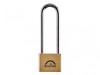 Squire LN44 Lion Brass Padlock 4-Pin 40mm - 100mm Long Shackle