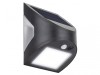 Masterplug Prysm Outdoor Solar Wall Light with PIR Motion Sensor - Black 600 Lumens