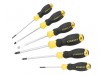 STANLEY CUSHION GRIP Screwdriver Set, 6 Piece