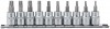 DRAPER 3/8\" Sq. Dr. Draper TX STAR® Plus Socket Bit Set (10 Piece)