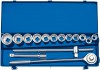 DRAPER 3/4\" Sq. Dr. Metric Socket Set in Metal Case (15 piece)