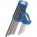 DRAPER Extra Long 10 piece Imperial Hexagon and Ball End Hexagon Key Set