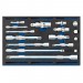 DRAPER Extension Bar, Universal Joints and Socket Convertor Set 1/4 Drawer EVA Insert Tray (16 Piece)