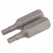 DRAPER 3mm 1/4\" Hex. Hexagonal Insert Bit 25mm Long x 2