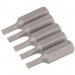 DRAPER 3mm 1/4\" Hex. Plain Slot Insert Bit 25mm Long x 5